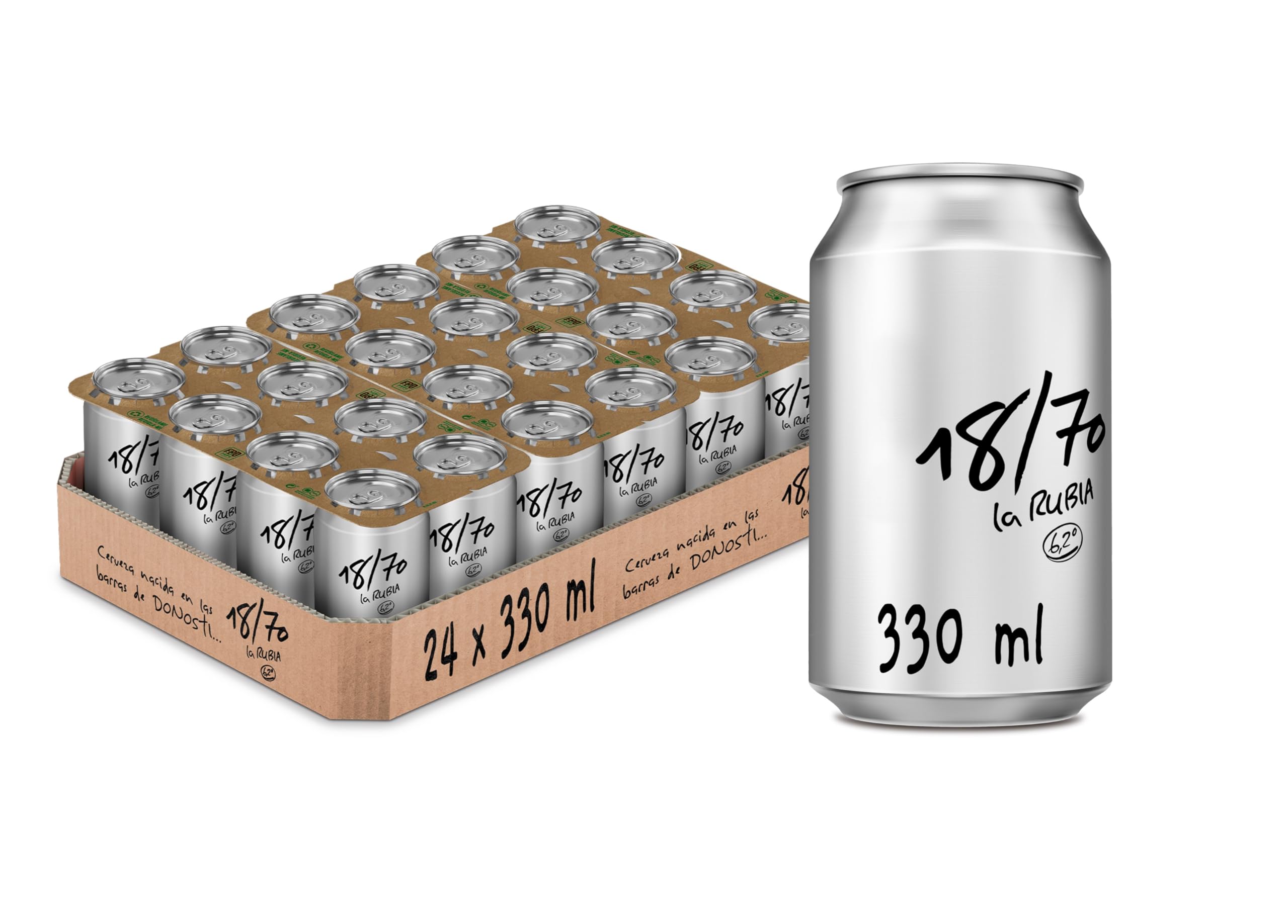 La Rubia Cerveza Especial Pack Lata 24 x 33cl
