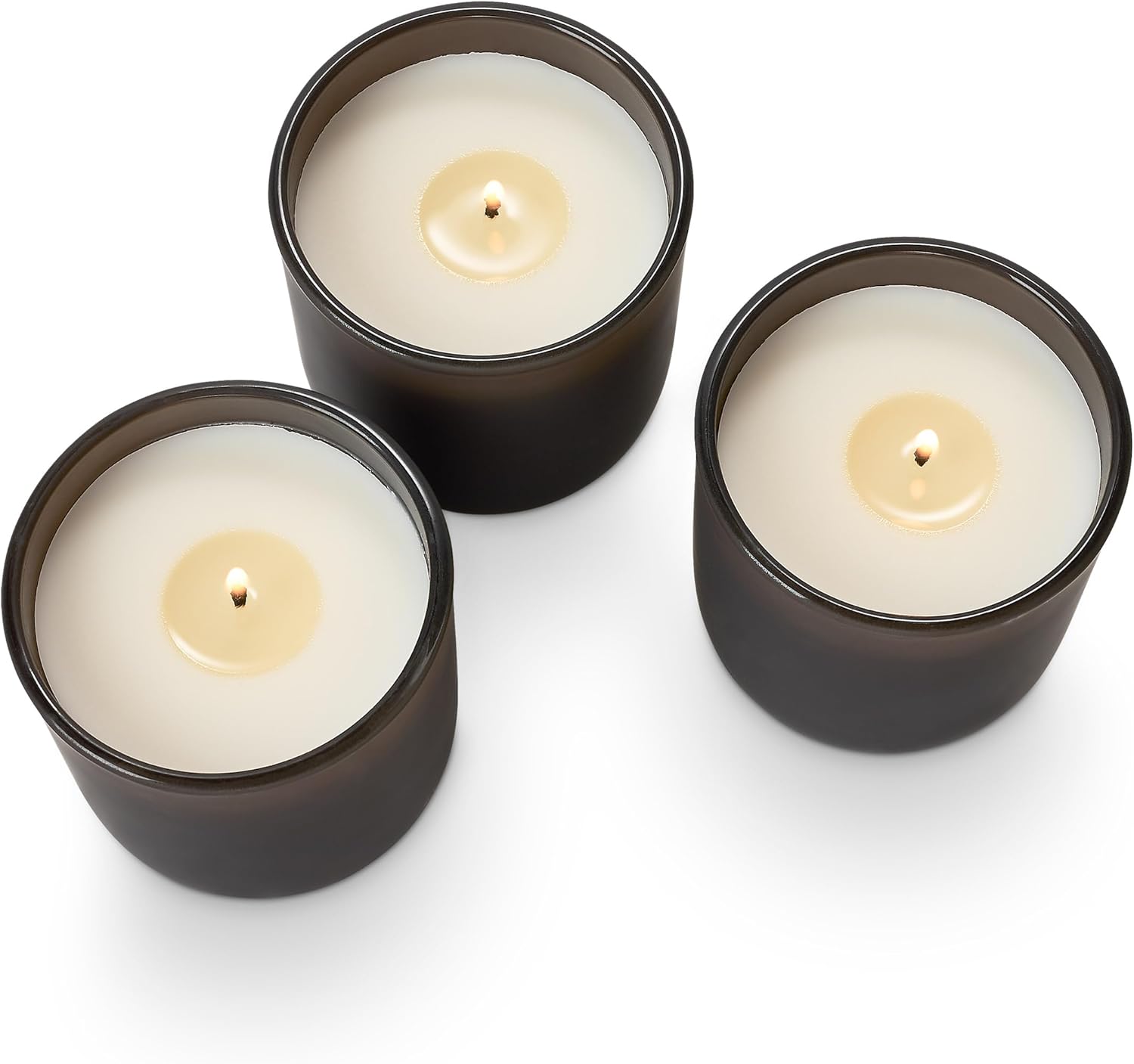 Gold Frosted Glass Fall Scented Votive Candle Trio