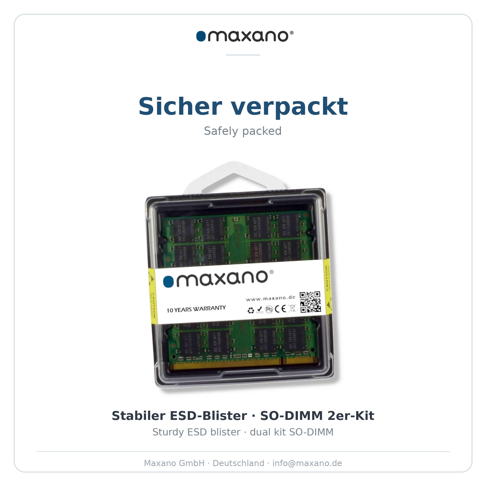 Maxano 32GB Kit (2x16GB) RAM kompatibel mit HP Pro Mini 400 G9 (DDR4 PC4-25600, SO-DIMM, Non-ECC)