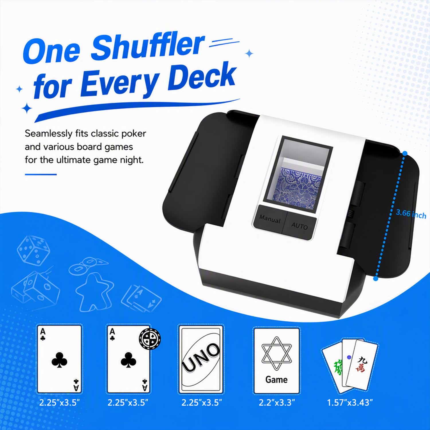 Shuffler automatico di carte per 1-2 Deck
