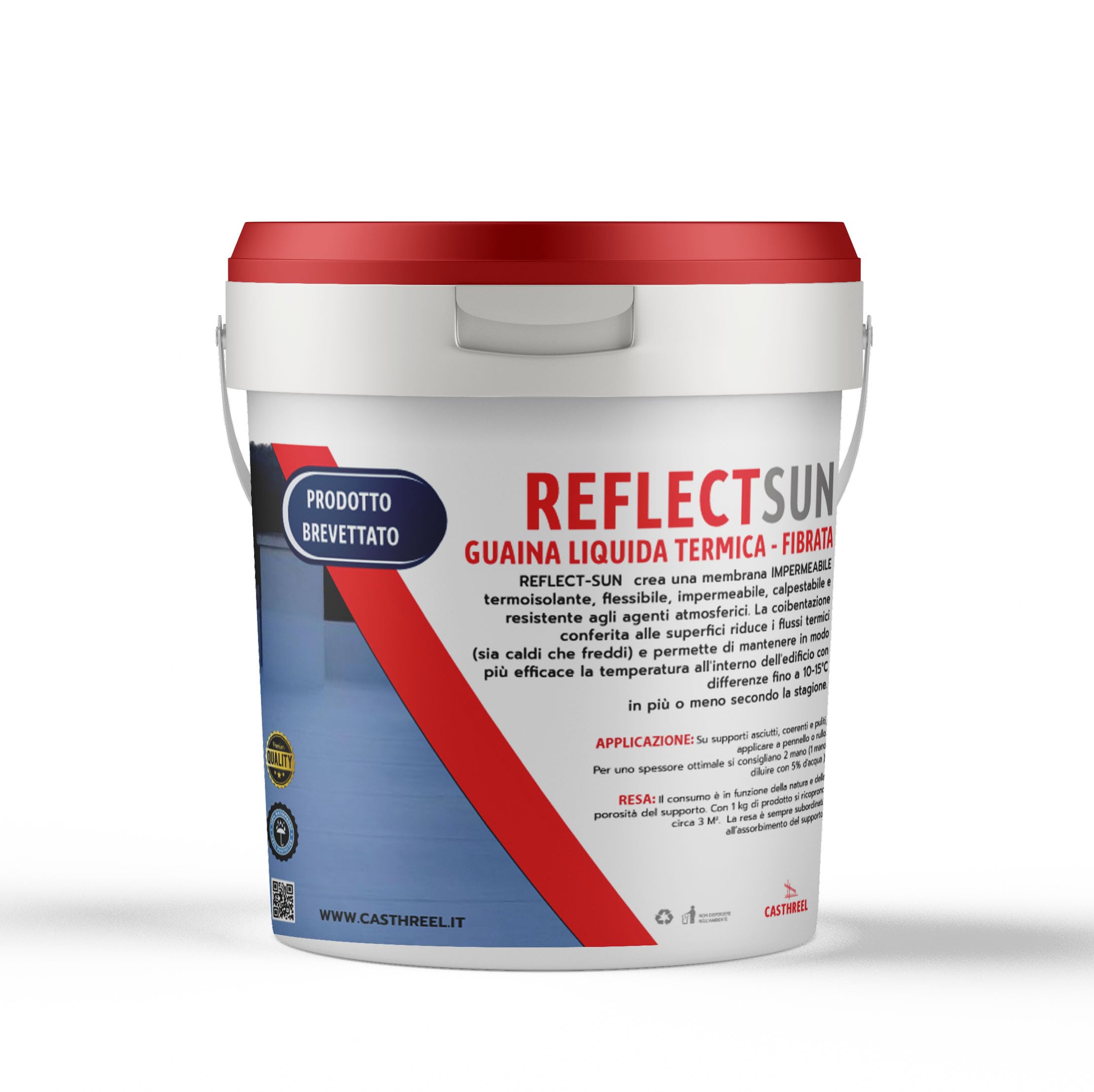 GUAINA LIQUIDA TERMICA-FIBRATA-ALTA QUALITA-COLORE SUPER BIANCO. (20KG)