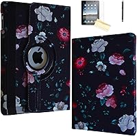 Vista 17 de Funda para iPad 2 (2011)/iPad 3 (2012)/iPad 4 (2012), soporte giratorio Smart Case Cover Magnetic Auto Wake Up/Sleep para A1395 A1396 A1397 A1403