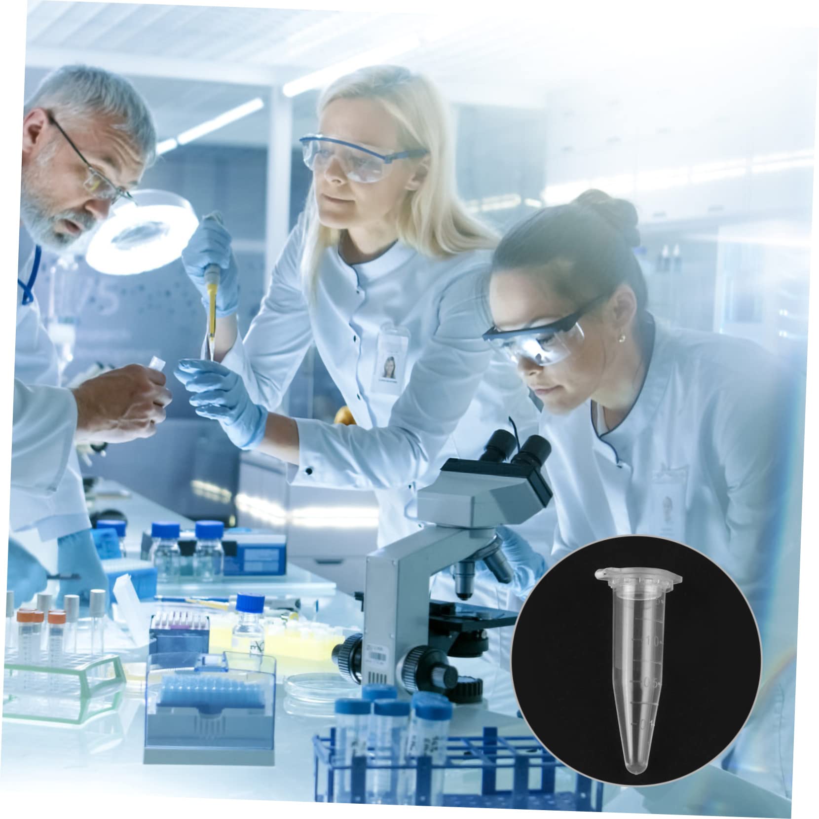 Gatuida 1000piezas Tubos De Ensayo De Plástico Transparente Para Microcentrífuga Recipientes Para Muestras Consumibles De Laboratorio Uso Laboratorio De Biología