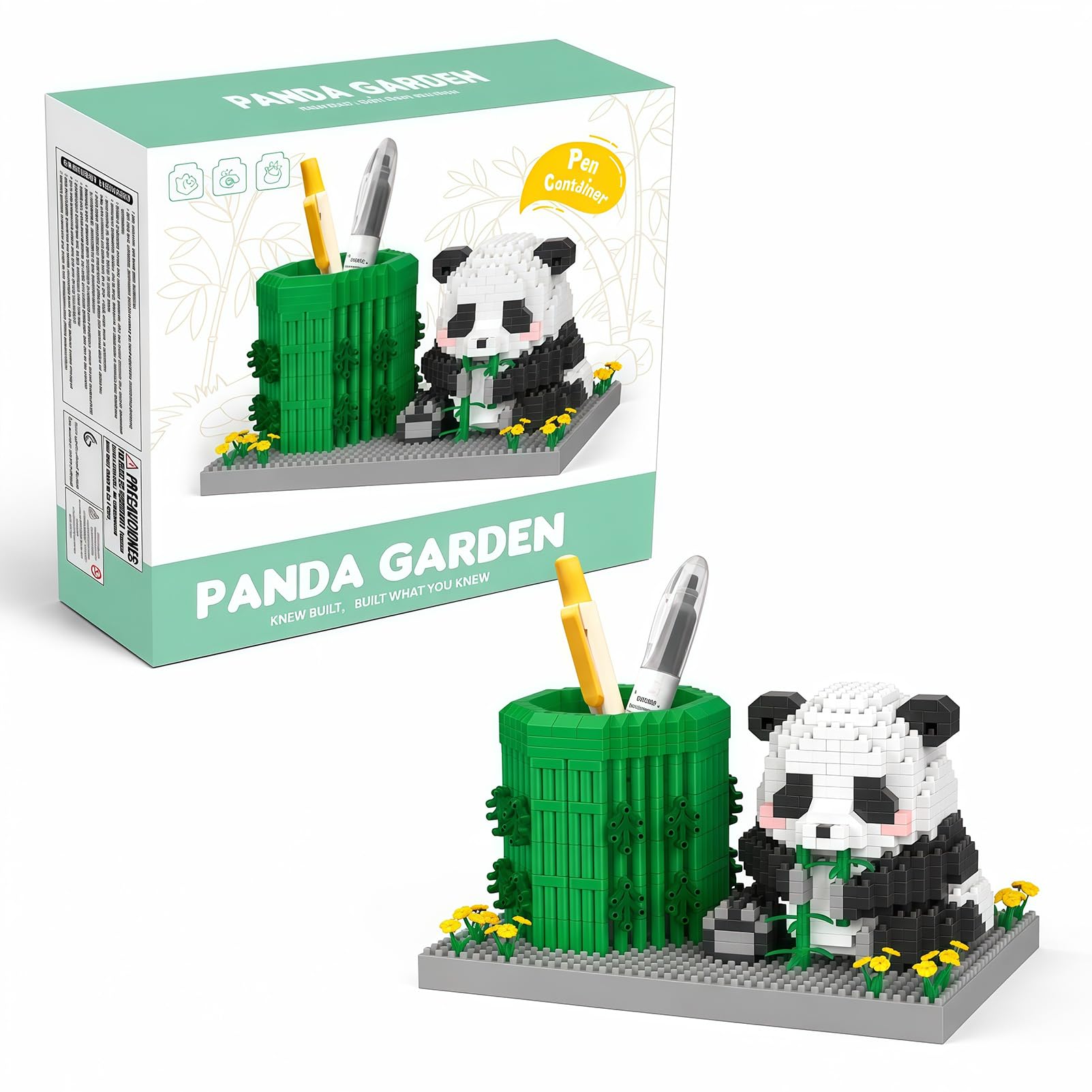 900+ Mini Building Blocks​ Cute Panda Toy​ Pen Holder Set for Adults Teens