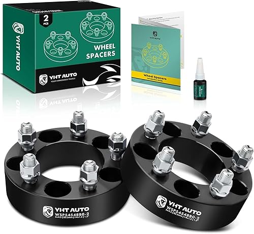 YHTAUTO Espaciadores de rueda centrados de cubo de 5 x 4.5 pulgadas de 1.5 pulgadas compatibles con modelos Chrysler, Dodge, Ferrari, Maserati, 300,