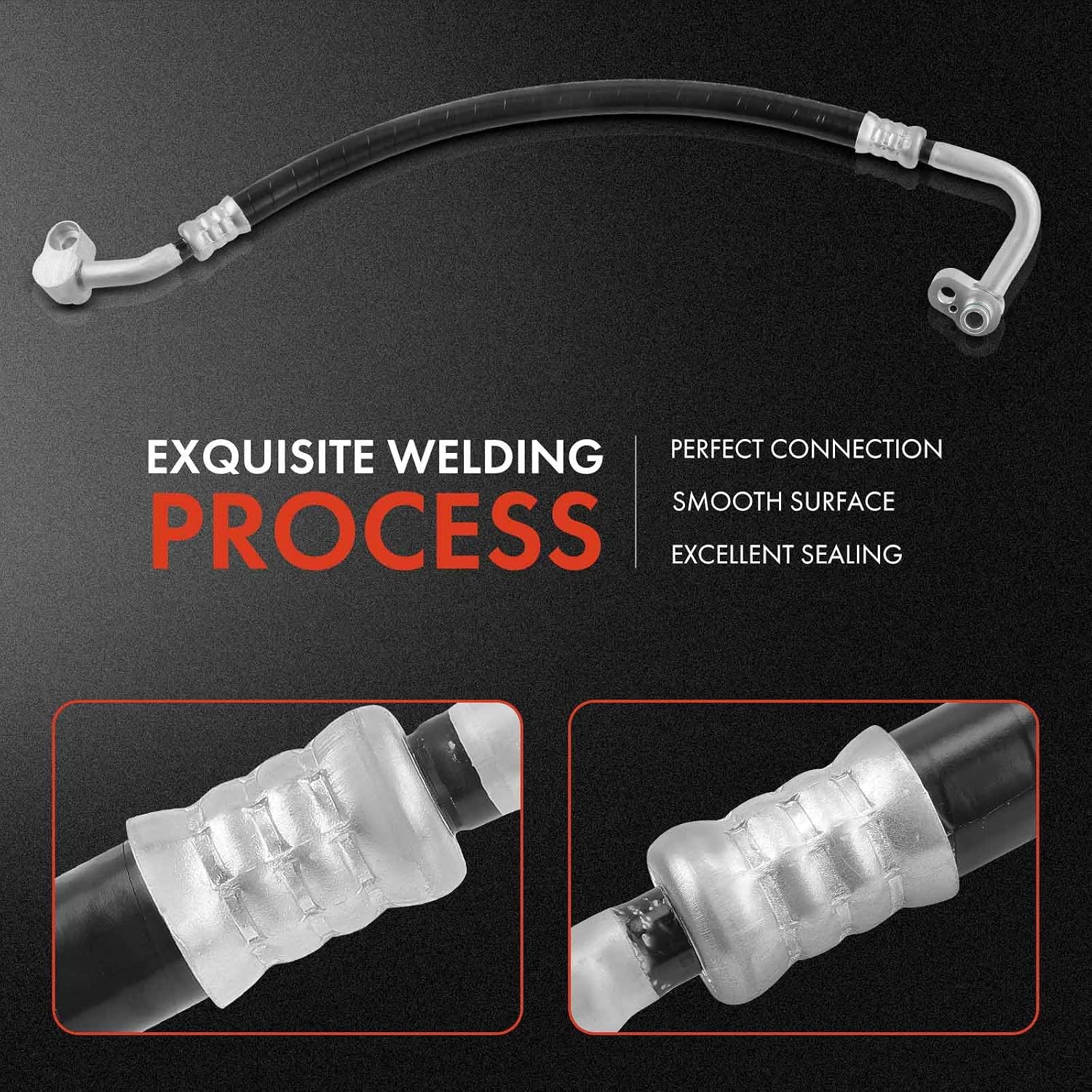 A-Premium A/C Discharge Line Hose Assembly Compatible with Volkswagen Jetta 2005-2014, Golf 2010-2014, Rabbit 2006-2009, 2.5L, Gas, Compressor to Condenser