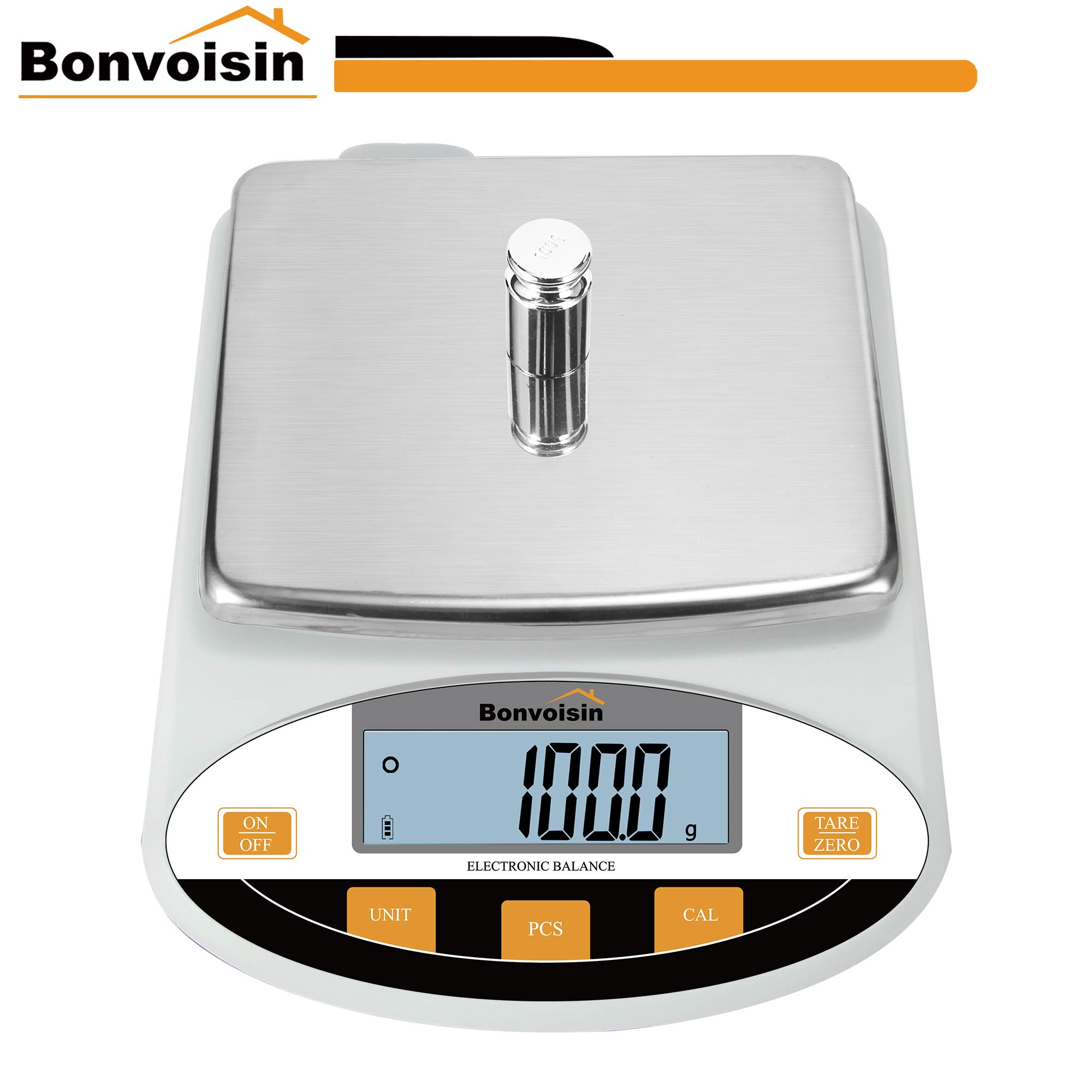 Bonvoisin Analytical Electronic Balance Laborwaage 0,1 g Genauigkeit Laborwaage Gro?er W?gebereich Digitale Küchenwaage Schmuck Goldwaage Pr?zisionswaage (10 kg x 0,1 g)