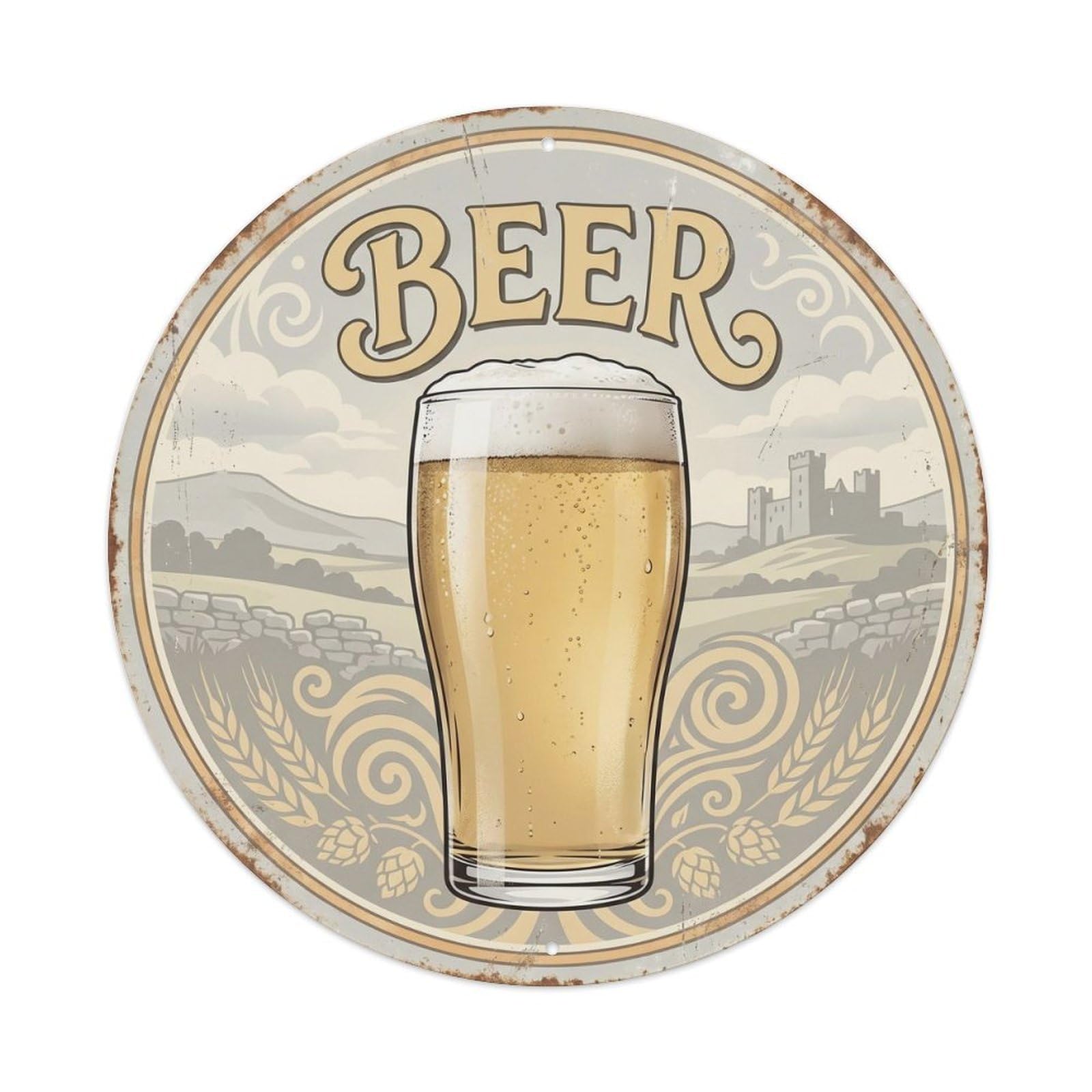Beer Drink Culture Irish Travel Brew House Retro Diner Metal Tin Sign