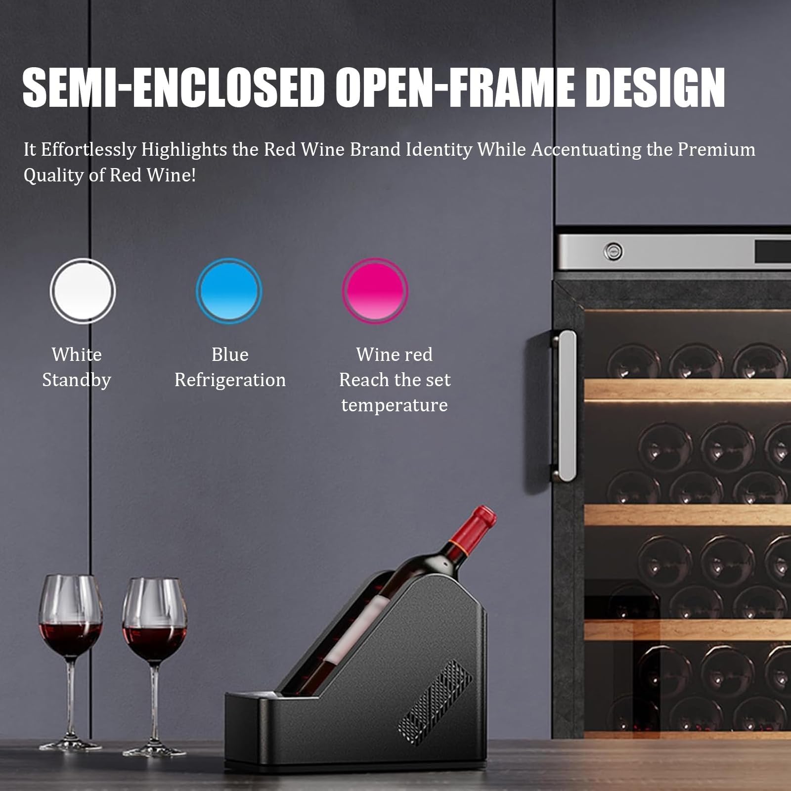 Refrigeratore Per Vino E Mantenimento Della Temperatura, Per Bottiglie Standard Da 750ml, Refrigeratore Per Vino Per Bottiglia Singola, Una Sorpresa In Più Per Gli Amanti Del Vino