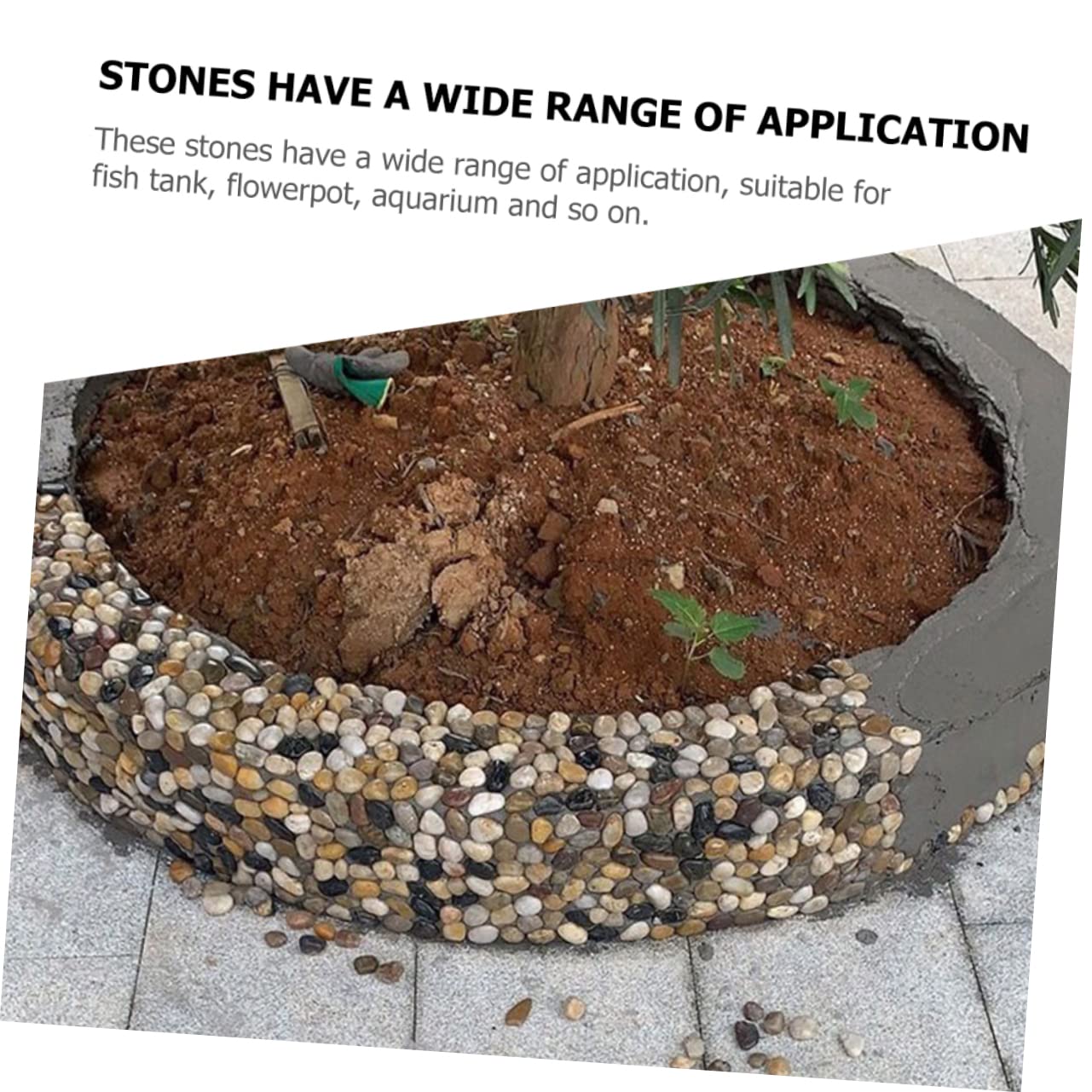 BESPORTBLE 2bolsas Rocas Suaves y Redondas para Piedras Decorativas Guijarros para Jardineras