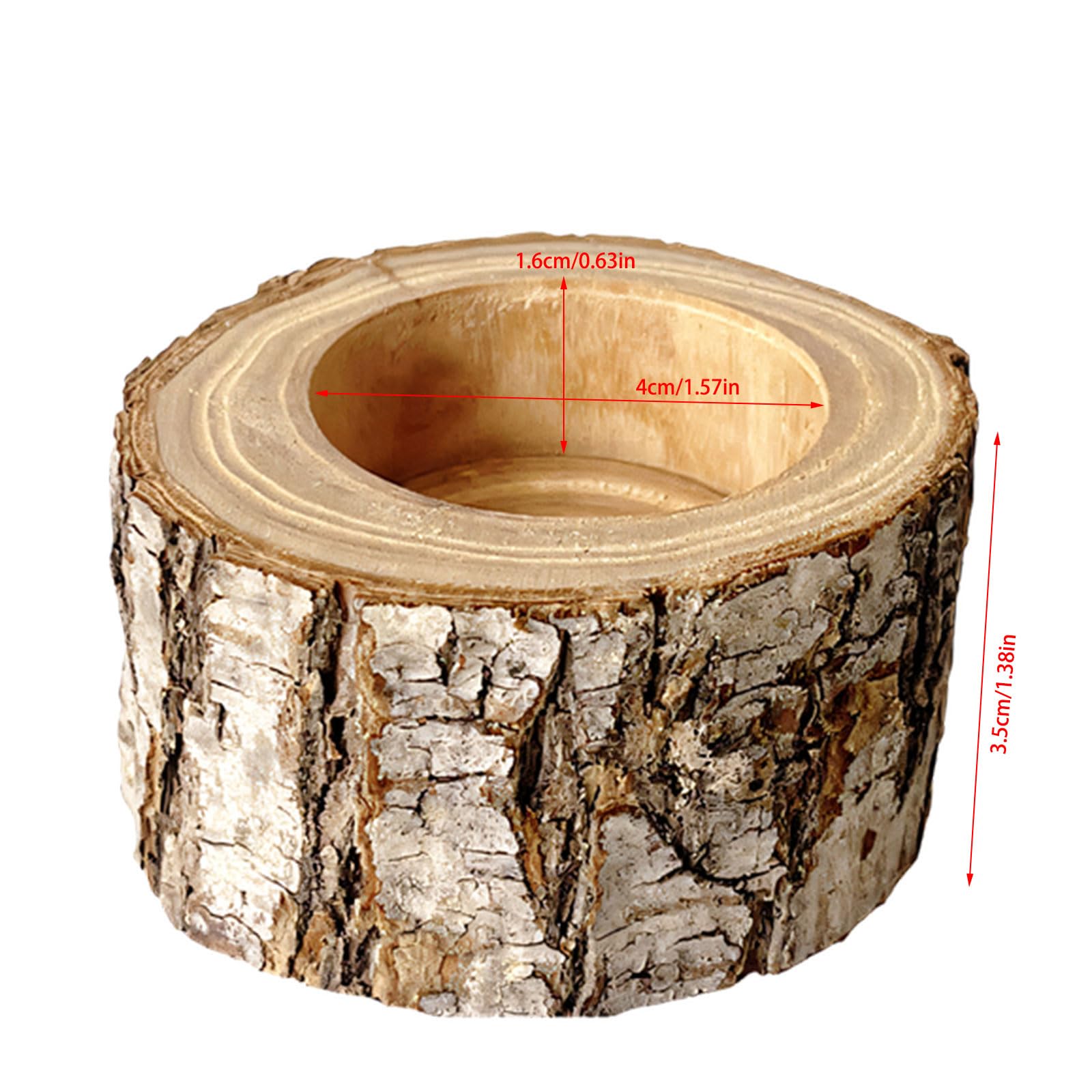 Ciotola in legno per mangiatoia per coleoptera per l'alimentazione liscia migliora l'osservazione degli animali domestici in legno Jelly Feeders Stumps Bowl