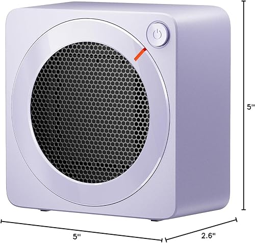 Miniatura 8 de Gaiatop Mini calentador de espacio, ligero PTC de cerámica de calentamiento rápido, 500 W, eficiencia energética para uso en interiores,