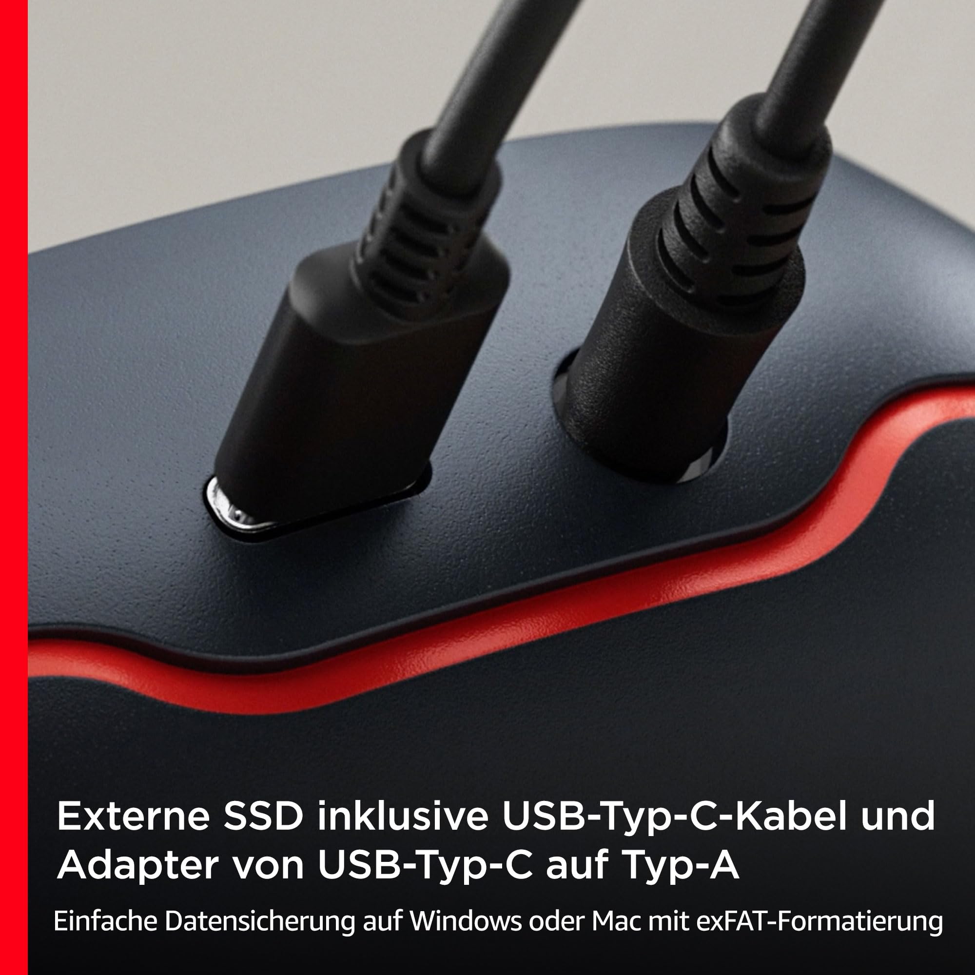 SanDisk Desk Drive SSD 8 TB (kompatibel mit Windows-Computer oder Macs, Desktop-Datensicherung, SSD-Geschwindigkeit, Lesegeschwindigkeiten bis zu 1.000 MB/s, exFAT formatiert, automatische Backups)