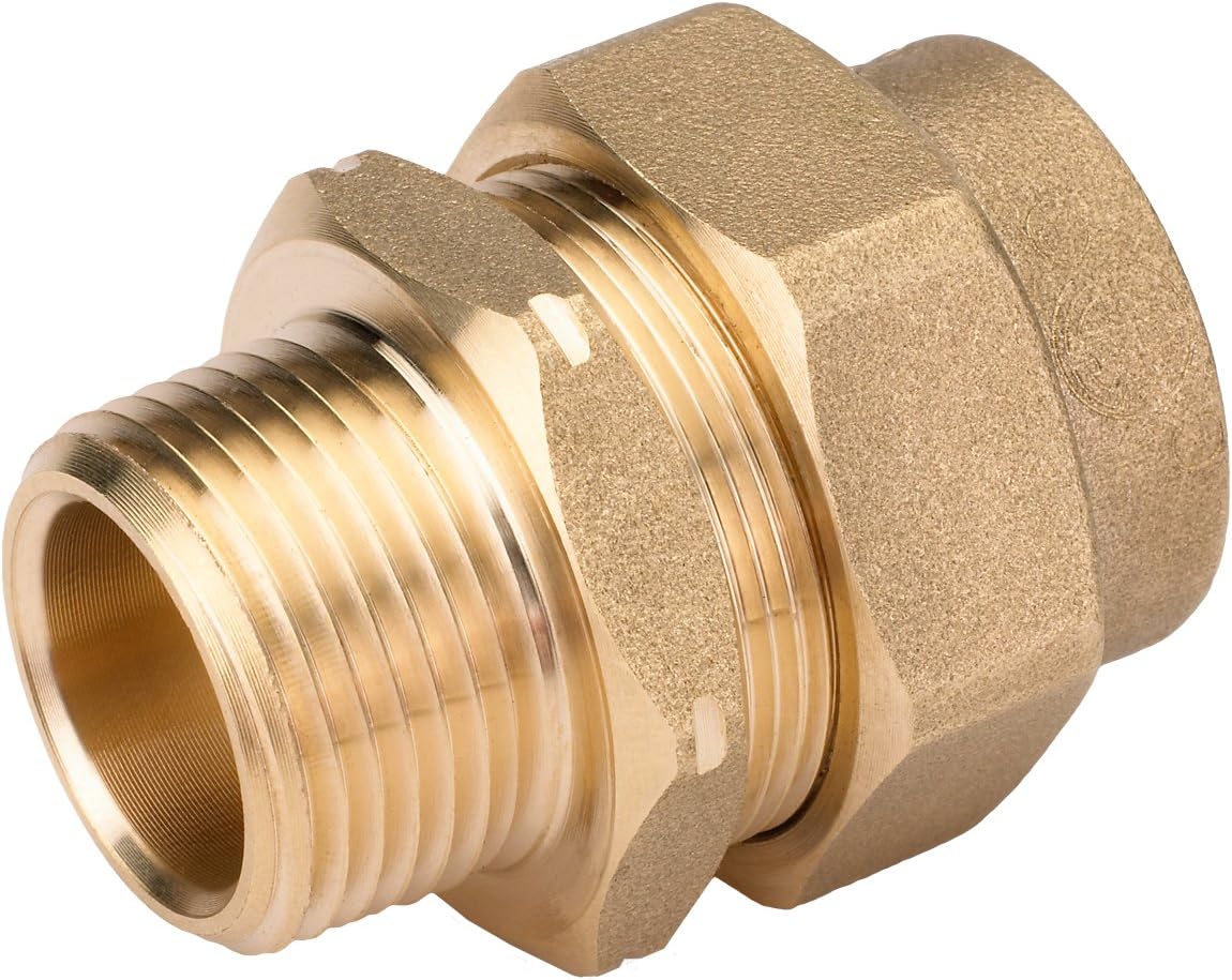 HomeFlex 11-436-007 3/4-Inch Brass Corrugated Stainless Steel Tubing x MIPT Male Adapter