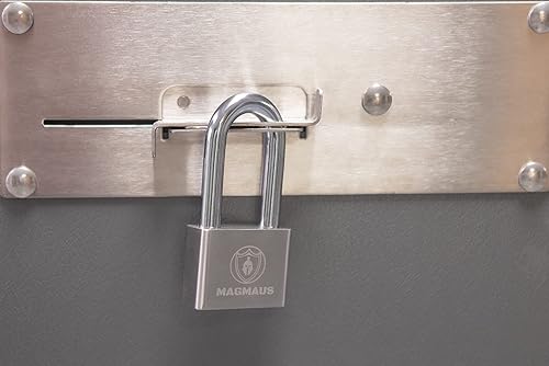 Miniatura 7 de PDE50 Cerradura resistente con 3 llaves grillete anticorte  acero inoxidable candado resistente a la intemperie para uso en exteriores  Ideal para