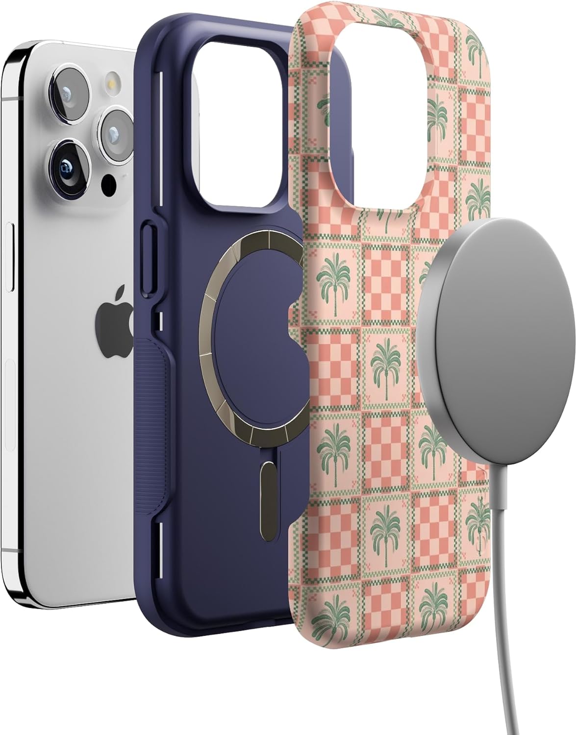 Casely iPhone 15 Pro Case | The Social Club | Palm Beach | Bold Protective Design | Compatible with MagSafe