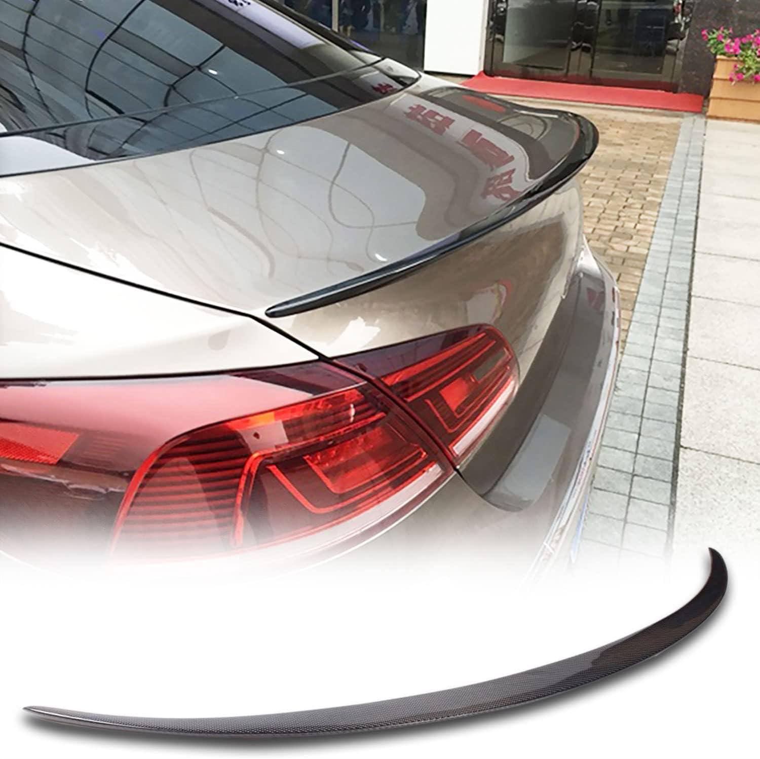 Carbon Fiber Rear Trunk Spoiler Fits for Volkswagen VW Passat CC Sedan 4-Door 2008-2018 Factory Outlet Rear Boot Lid Highkick Tail Wing Lip