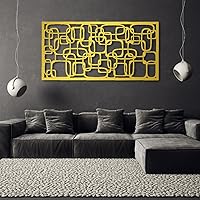 Vista 5 de Arte de pared de metal, arte de pared de metal geométrico, decoración de pared geométrica de metal, decoración de pared geométrica, decoración