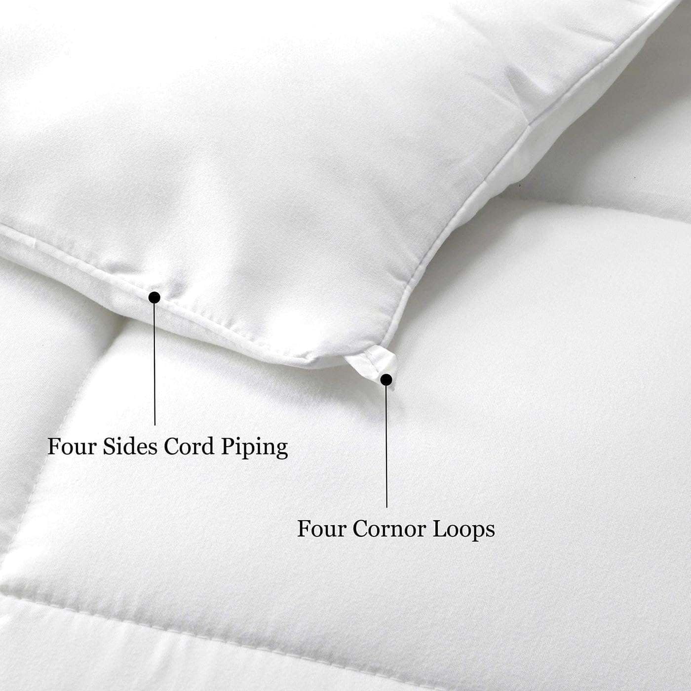 Mattress-Homes All Season Comforter Set 1 Piece Full XL, 100% Soft Comfy Microfiber, Down Alternative, Overheat Prevention, Lightweight for Bedding, White Solid