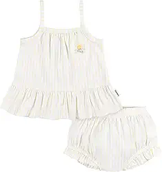 Conjunto de túnica e capa de fralda, 2 peças Conjunto de túnica sem mangas e capa de fralda GerberMeninas