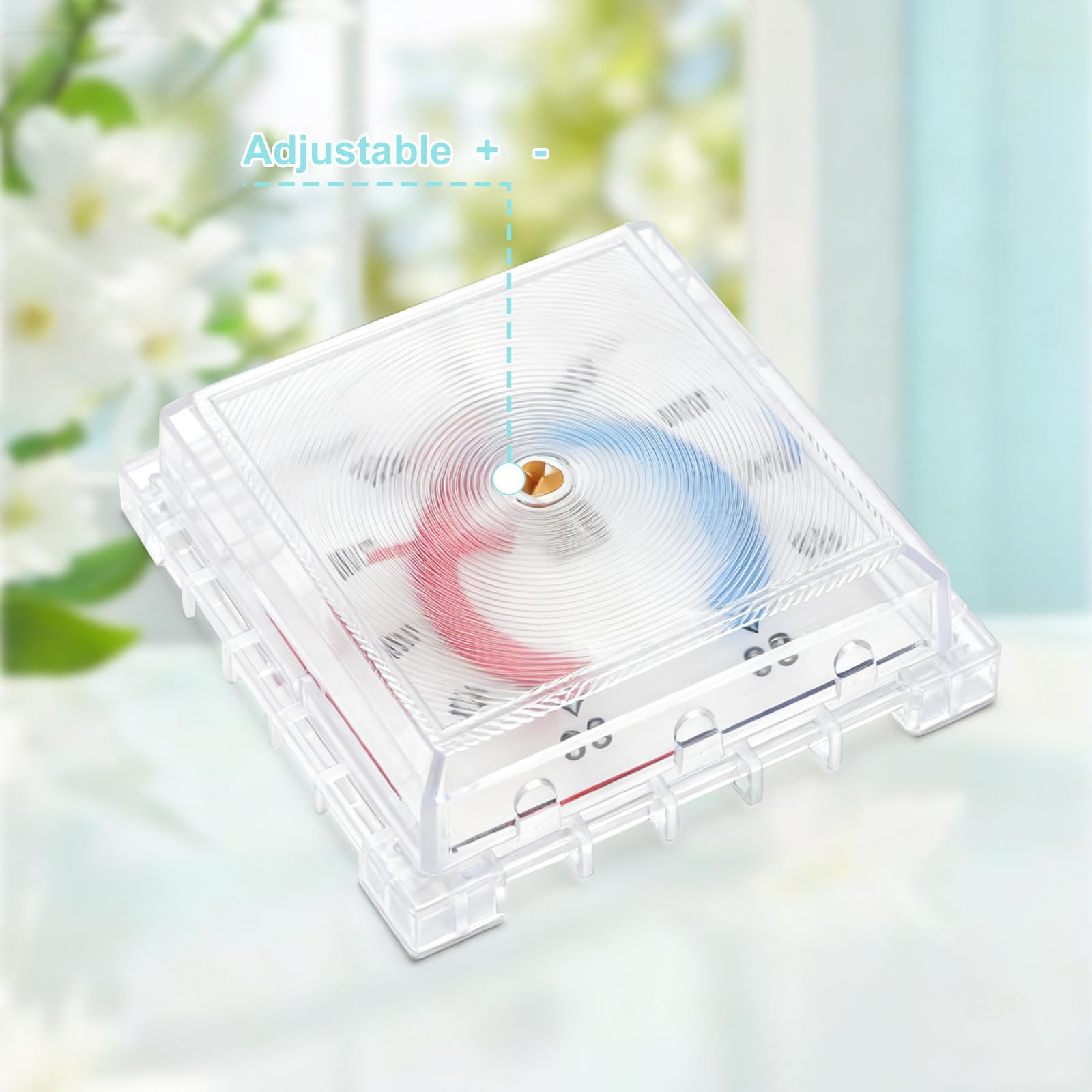 2 stuks zelfklevende raamthermometer voor buiten, - 50 °C buitenthermometer, weerbestendig, voor buiten, analoog voor tuin, geschikt voor binnen en buiten