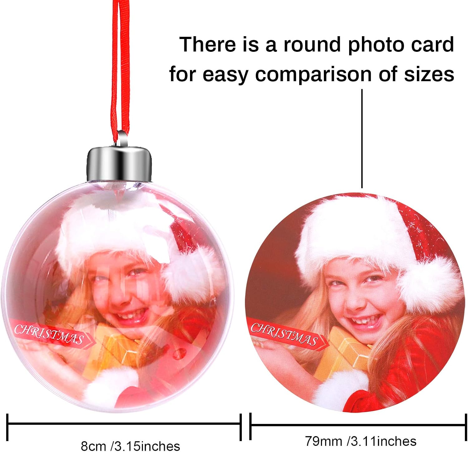 Aneco 10 Pieces Clear Acrylic Photo Ornament