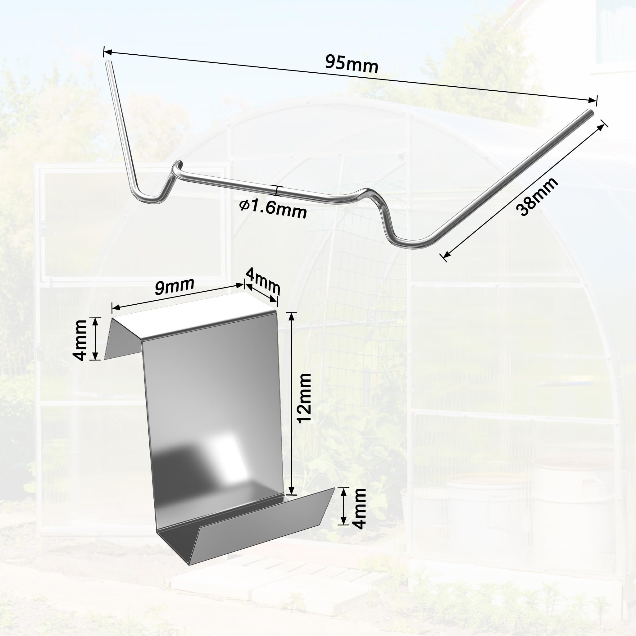 14 Stück Doppelstegplatten 4mm Dick Polycarbonat Hohlkammerstegplatten 10,25 m² UV-beständig Platten Für Gewächshaus Gartenbau Carports Gewächshausplatten Stegplatte mit Klammern & Clips
