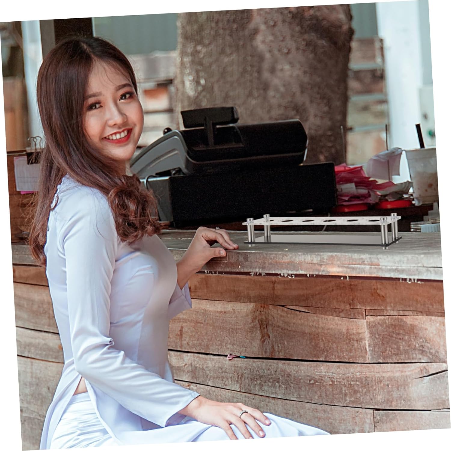 Zerodeko Pcs Shot Glasses Holder Tray Acrylic Serving Tray Heavy Base Shot Glasses Rack