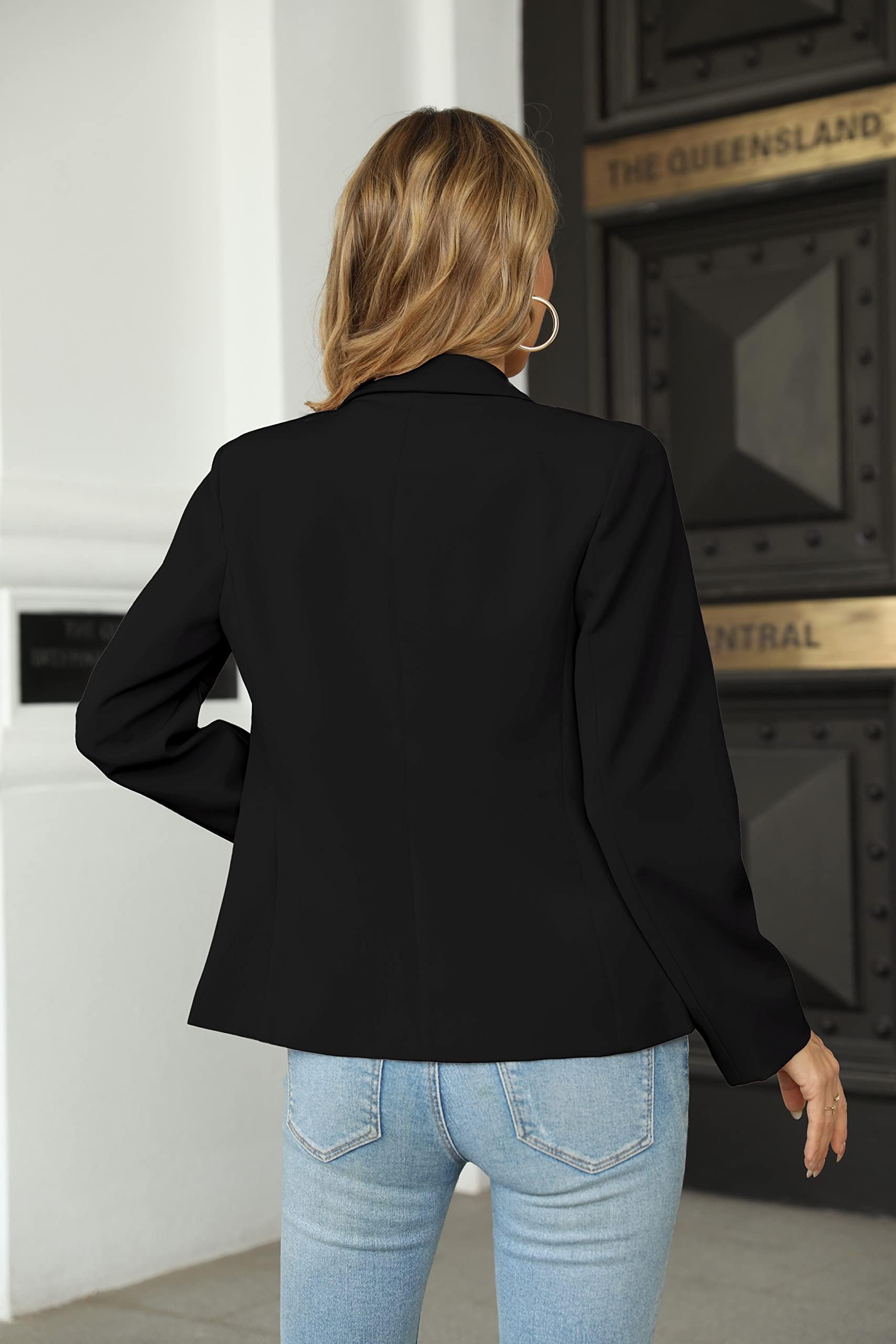 Cicy Bell Damen Casual Langarm Blazer Revers Büro Arbeit Jacke