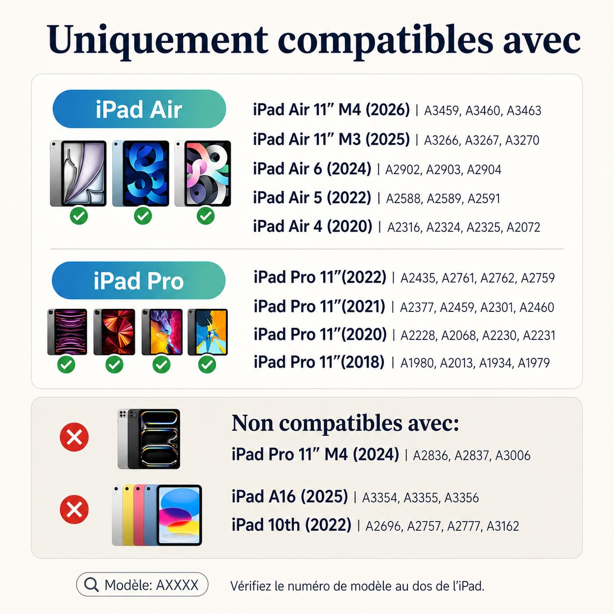 CACOE Coque Clavier pour iPad Air 11" M4 2026/M3 2025/M2 2024, Noir | AZERTY Sans Fil Rétroéclairé Clavier pour Air 11 5ème 2022 / 4ème 2020/ iPad Pro 11" (4/3/2/1 Gen) Ultra-fin, de Raccourci