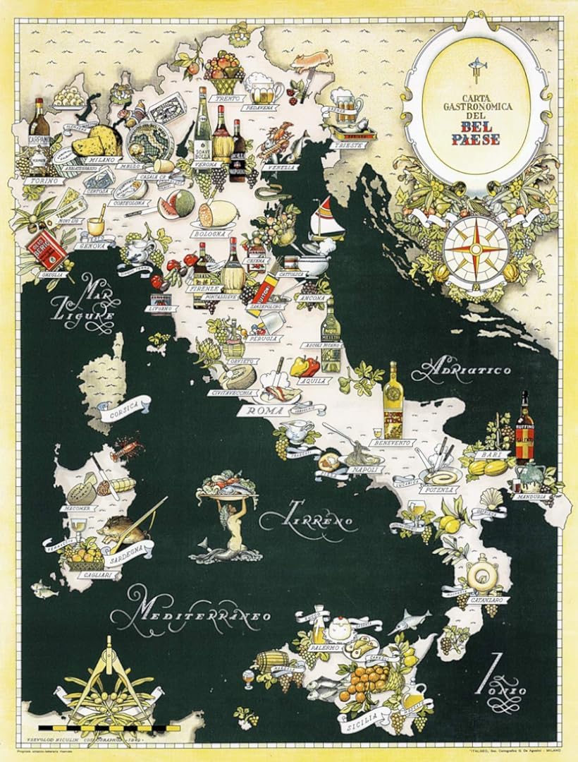 Gqwjksz Tin Sign 027 Retro Metal Tin Sign Gourmet Map Of Italy Gastronomical Cuisine Food Italian Regions Sign For Outdoor & Indoor Wall Poster Home Bar Shop Decorations Coffee Vintage Sign Gift 12X8 In