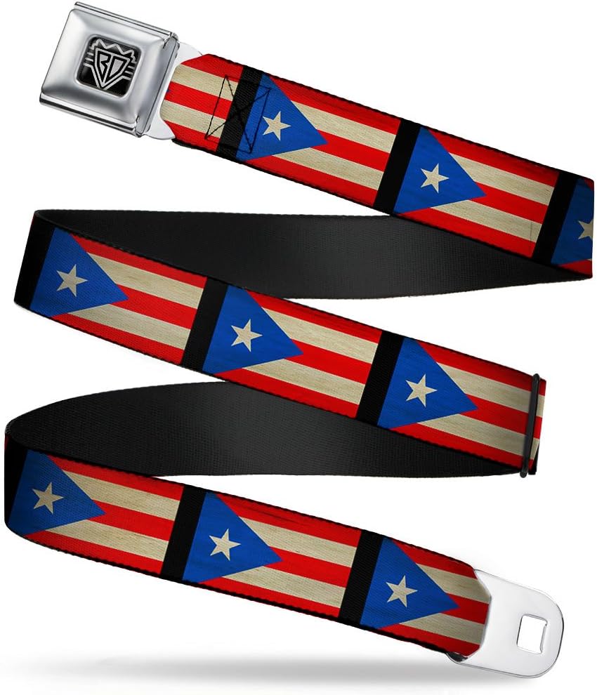 Buckle-Down Seatbelt Belt - Puerto Rico Flag Weathered