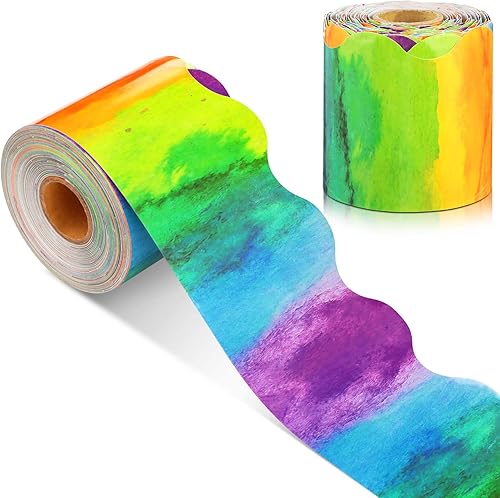 Miniatura 1 de Tablero de anuncios festoneado de 68.9 pies, borde rústico y enrollado con citas inspiradoras, mentalidad de crecimiento, motivación para el aula,