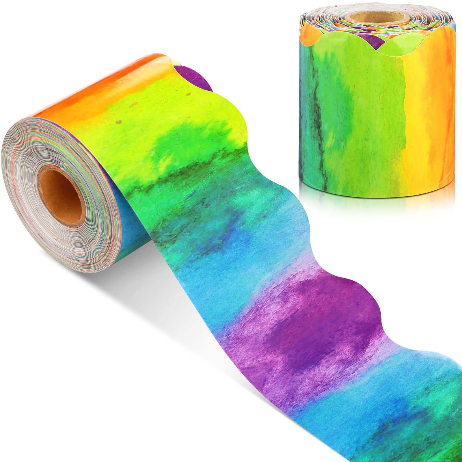 68.9 Feet Scalloped Bulletin Board Border Rustic Farmhouse Home Sweet Rolled Border Trim with Inspirational Quotes Growth Mindset Motivational for Classroom Bulletin Boards Wall Decor (Colorful)