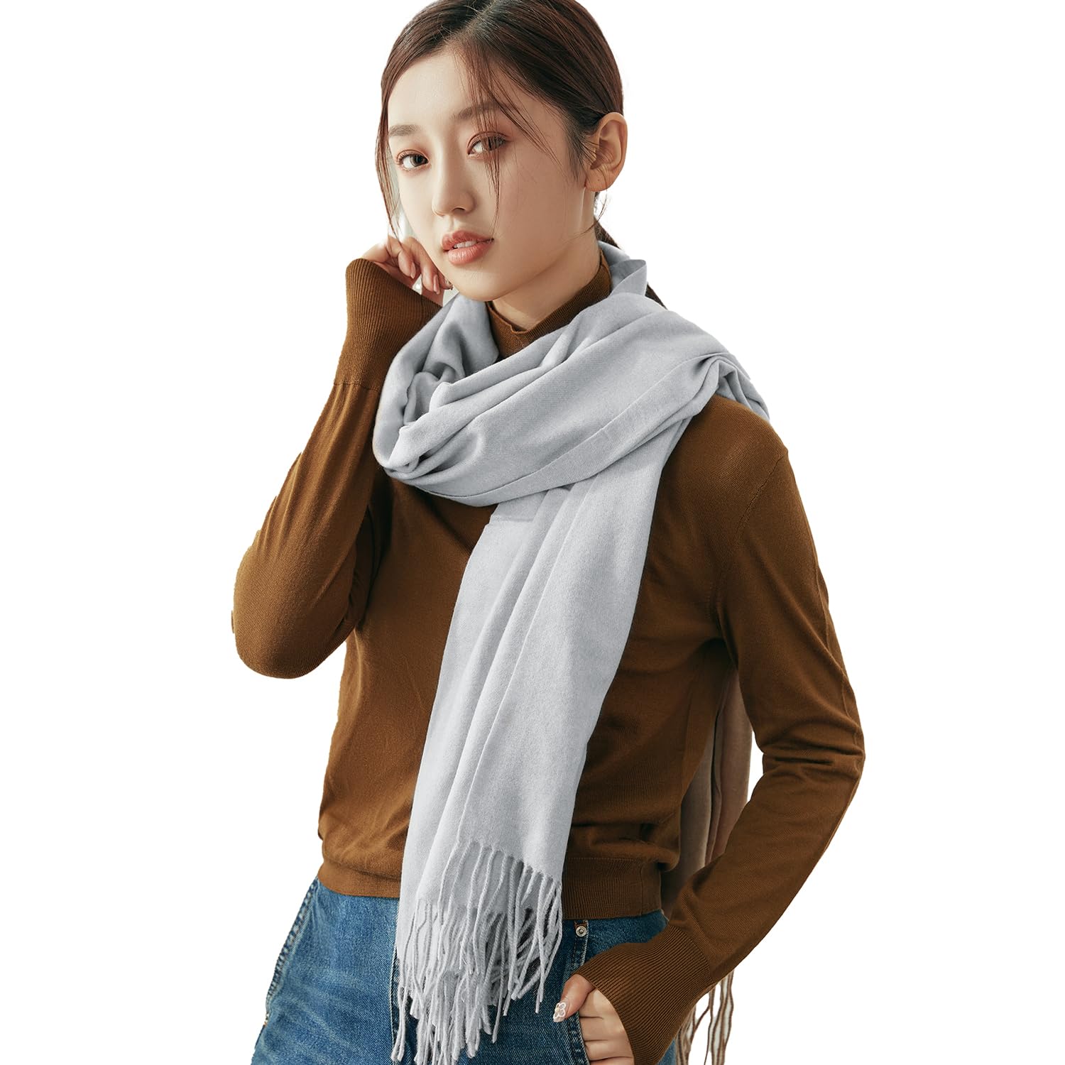 Amazon | [Toyuxe] カシミヤ マフラー レディース カシミヤ100