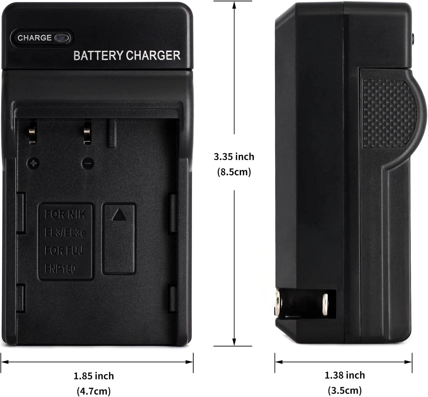 Norifon EN-EL3 Wall Charger for Nikon D100, D100 SLR, D200, D300, D300s, D50, D70, D70s, D80, D90, DSLR D700 and More with Foldable Plug