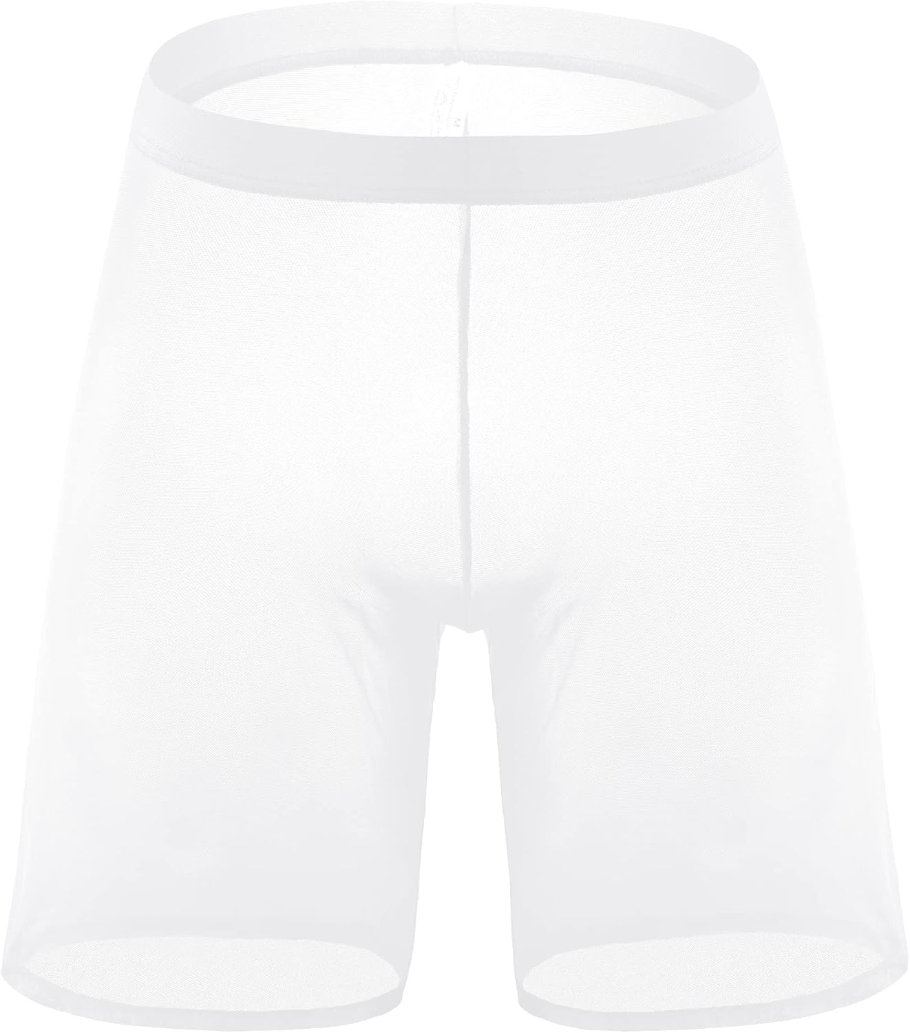 Men's See-Through Boxer Shorts Transparent Underwear Mesh Pajama Shorts Loose Nightwear Club Shorts for Men