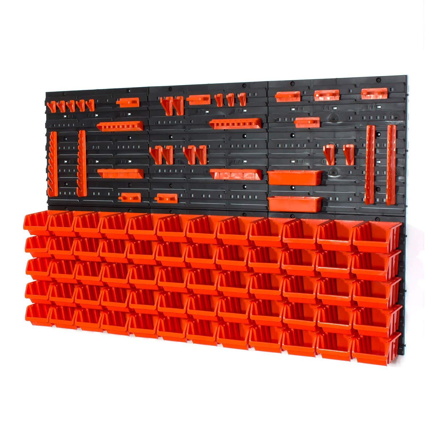 66 tlg. Wandregal Regal InBox Gr.2 orange Werkstatt Lochwand Halterung