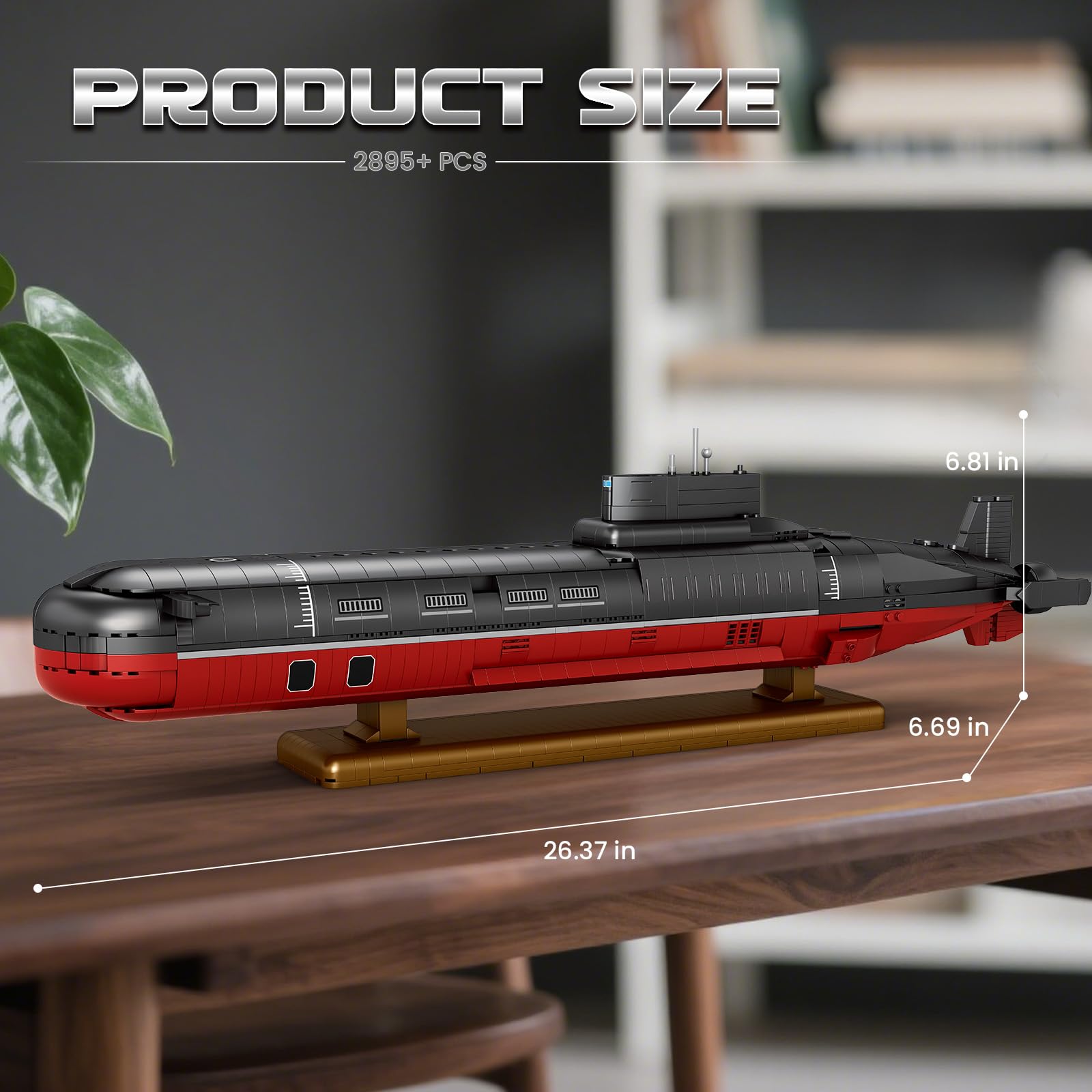 Reobrix Kit de construcción de submarino atómico 33048 Historia de la Guerra Fría, coleccionable, kit de equipo militar para adultos, juguete de menta, regalo para hombres y niños