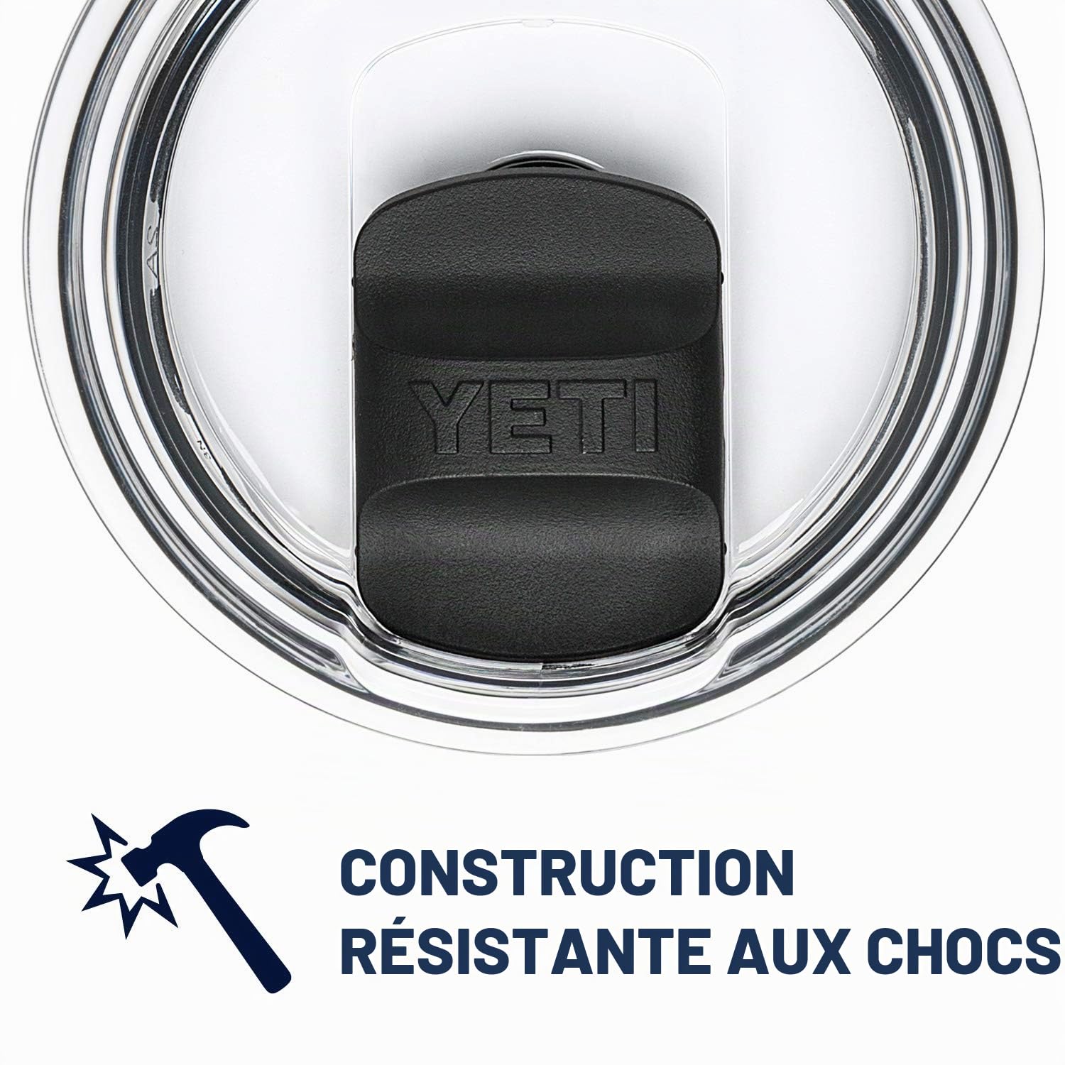 YETI Rambler Gobelet isotherme en acier inoxydable avec couvercle MagSlider, 591 ml, bleu marine
