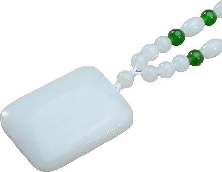 Natural Hetian Jade Pendant Women Sweater Chain Jewelry