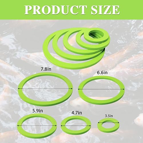Miniatura 6 de Acuario planta flotante Corral, anillo de alimentación de peces, anillo de planta flotante, filtro de espuma de aislamiento de lenteja de agua