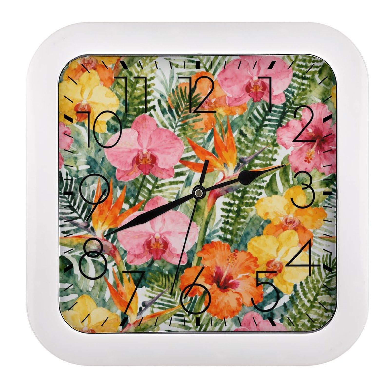 Horloge murale tropicale rétro décorative pour sublimer le design de votre salon contemporain