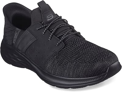 スックuk Skechers Men's Garner-Newick 210803 Low Profile Bungee Lace Slip