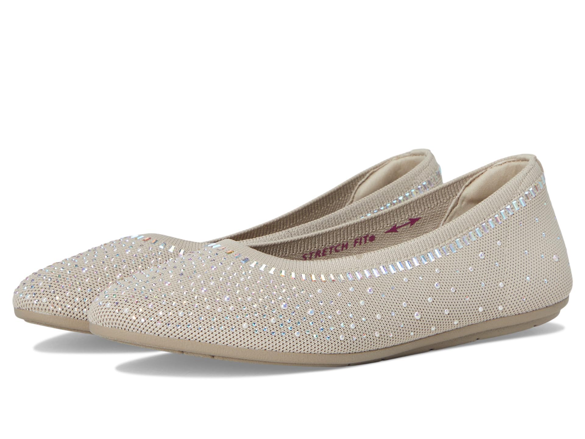 Skechers Women's Cleo 2.0-Mesmerizing Nights Ballet Flat, Taupe, 2.5 UK