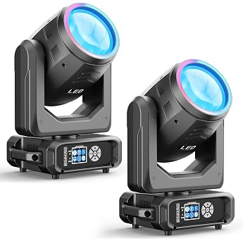 2 St ck 200W LED Beam Moving Head Licht Elektronischer Zoom B hnenlicht mit 11+1 Farben und 14+1 Muster 18 Prisma d-mx51216CH Beam Spot Licht f r B hne Hochzeit DJ Weihnachten Party