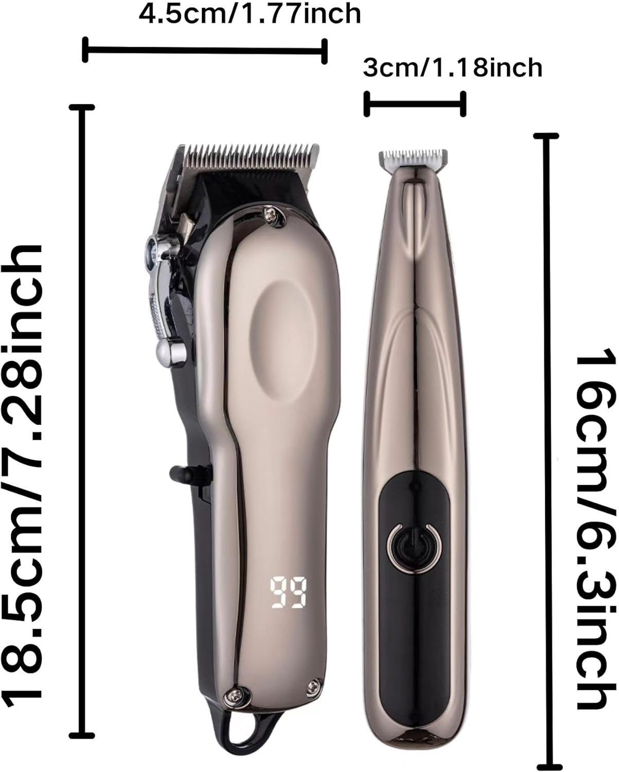 VCM Hair Clippers and Paw Trimmer for Pets Cordless Quiet Grooming Kit 2 in 1 for Cats Dogs Thick Hair Animals Horse Low Noise - Image 2