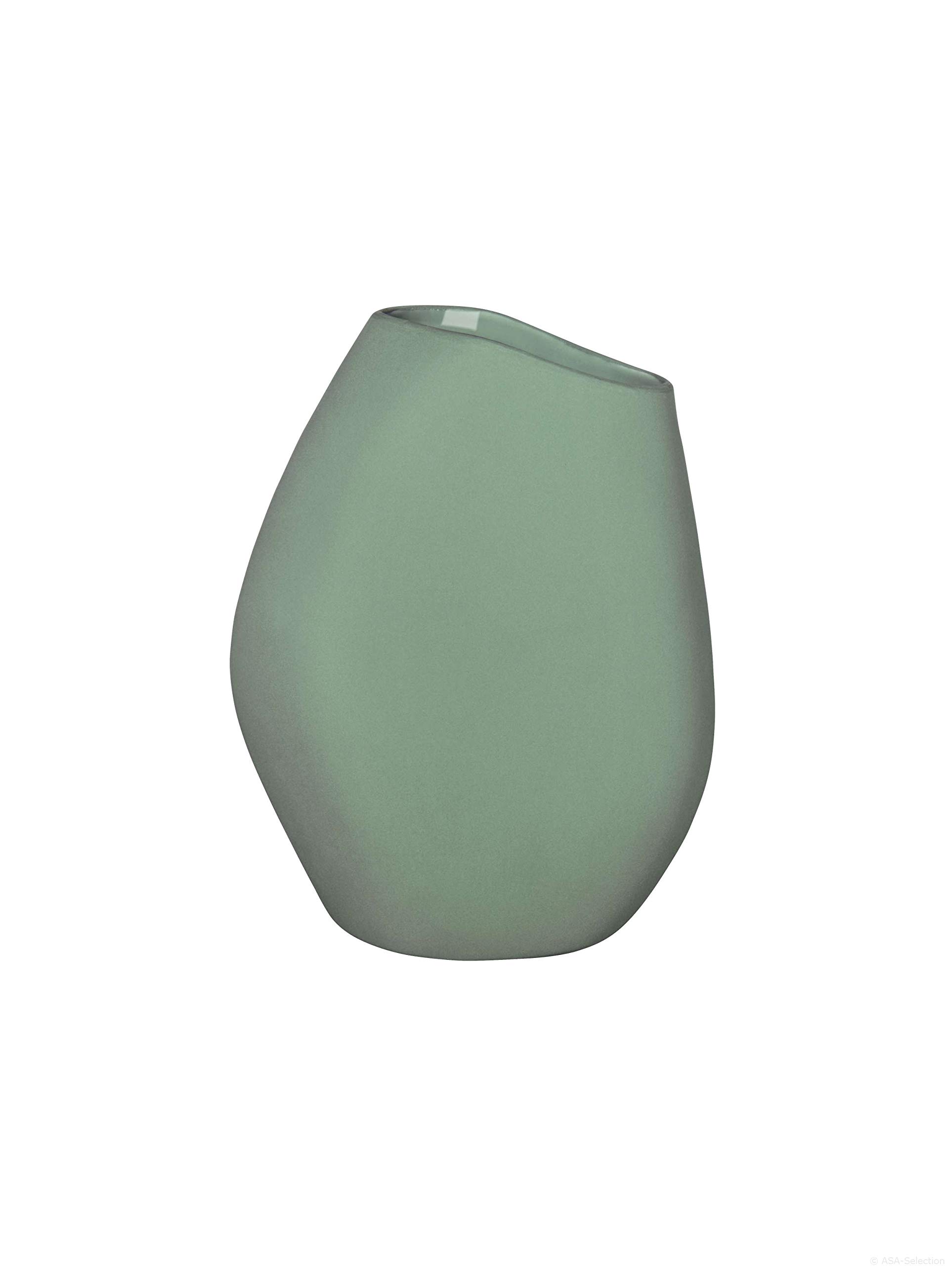 ASA Selektion Vaso In Gres Florea, Verde Muschio, 16 Cm Di Altezza, Per Fiori Freschi E Secchi
