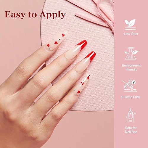 Miniatura 6 de MEFA Juego de esmaltes de uñas de gel, 6 colores, tonos rosa claro, rosa claro, neutro, beige, tostado, tonos de piel, para todas las estaciones,