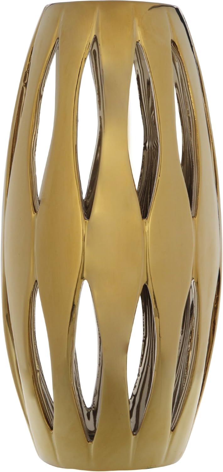 Home Essentials Gold Modern Vase Home Decor Home & Kitchen
